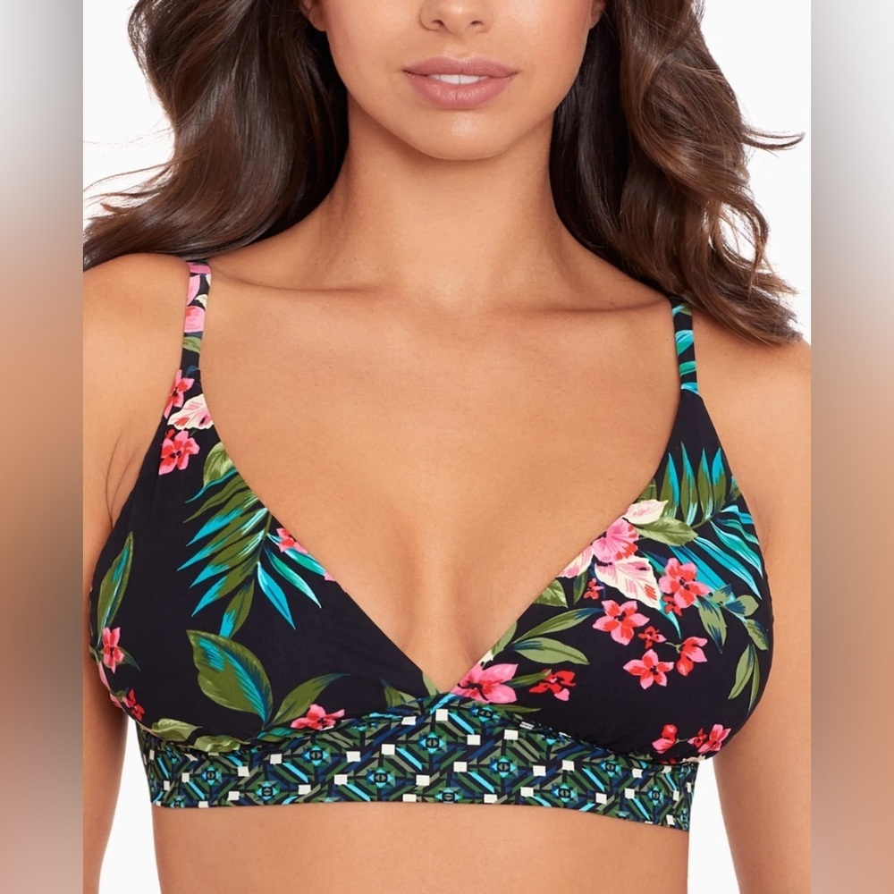Skinny Dippers Macy’s Floral Bikini Top – Size M